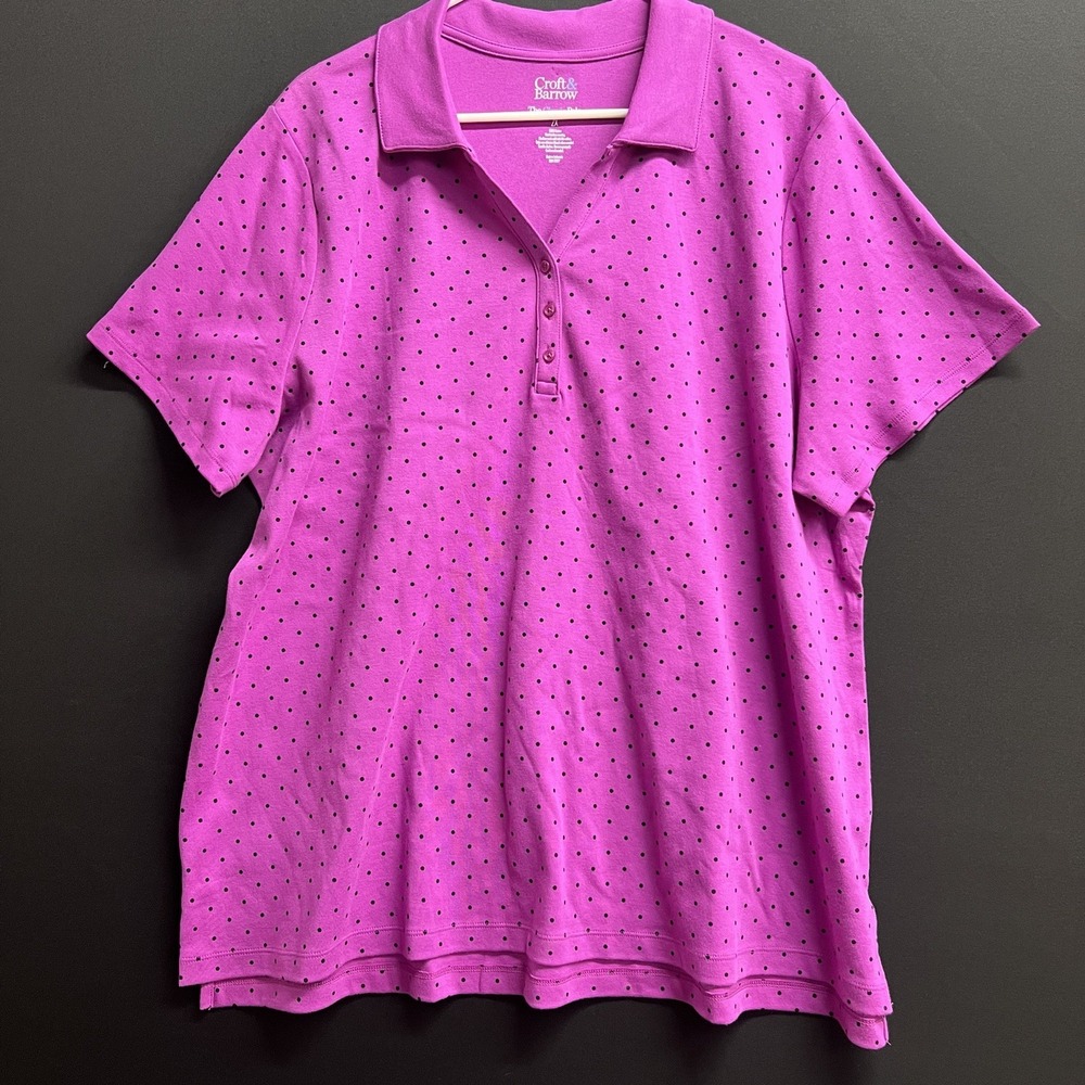 Croft & barrow Top purple stretch the classic sz 2X‎